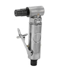 High Output 90 Degree Air Angle Grinder Kit 20K RPM 03 Motor Mini Die Grinder With Heads, compact air tool in silver.