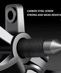 Close-up of carbon steel screw from Badass Heavy Duty Multi Jaw Gear Puller Set And Bearing Hub Separator Tool Kit.