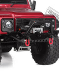 Beefy Metal Automatic Winch With Wireless Remote Controller For 1:10 Scale RC Crawlers Fits Axial SCX10 90046 TRX4 Redcat Heavy Duty Tow Winch With Realistic Scale Look And Easy Wireless Control, front bumper view
