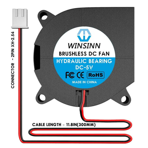 Top Shelf 4020 Blower Fan 5V 2Pin Cooling Vent For 3D Printer Extruder Hotend And Hobby Gear 40Mm X 20Mm Micro Hydraulic Bearing with cable