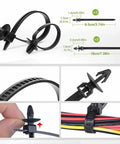 Premium Bumper Retainer Clips Kit For Mazda MX-5 Miata With Nylon Expansion Fasteners And Dedicated Removal Tool For Easy Panel Replacement And Secure Fit In Clear Storage Box, black nylon clips with zip ties, 5 pcs