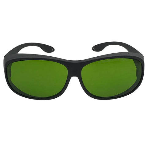 No Nonsense Laser Protective Goggles With Boss Level OD4 Shielding For Blue And IR Waves Built Tough Lab Eyewear, green lenses.