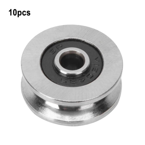 Heavy Duty V Groove Ball Bearing Roller Guide Rail Built Like A Tank From Premium Steel for smooth rotation, 10 pieces.
