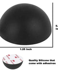 1.25 Inch Speaker Isolation Pads With Adhesive Rubber Feet Four Pack for Subwoofers, showing a black silicone decoupler.