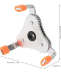 Ergonomic Smoke Sensor Removal Tool And Transducer Head Disassembler With Long Reach Handle For High Places And Facility Upkeep That Takes The Sweat Out Of Overhead Repair Work On Site, 10.5cm metal tool with orange grips.
