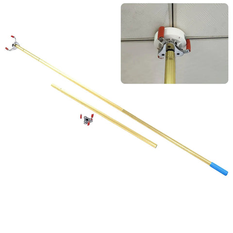 Extra Long Smoke Detector Removal Tool For Smooth Wireless Alarm Service On High Ceilings and Vaulted Rooms Using ABS head to loosen units.