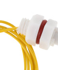Plastic Float Switch And Liquid Level Sensor Two Pack For Water Tanks And Ponds Accurate Level Monitoring Dry Burn Prevention Low Power Consumption For Food Industry And Industrial Use, white PP body, yellow cable