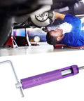 Mechanic under car using Thread Repair Insert Kit 4 20 UNC System 12 Pack Wire Screw Sleeve for thread repair