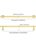 Boss Level 10 Inch Brushed Gold Kitchen Cabinet Handles 10 Pack Premium Cabinet Pulls dimensions 12 inch total length 10 inch screw hole spacing