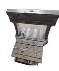 Upgrade Your Workspace With This 3 Kw Automatic Tool Change Cnc Spindle Featuring Bt30 Taper 24000 Rpm Dual Voltage Wiring And Tough As Nails Build Quality, showing a metal base with grooves.