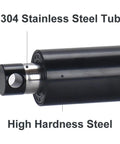 Electric Linear Actuator DC 12V 3000N 1500mm Stroke 22mm Diameter Heavy Duty Push Rod Waterproof Stainless Steel Body close-up of 304 stainless tube.