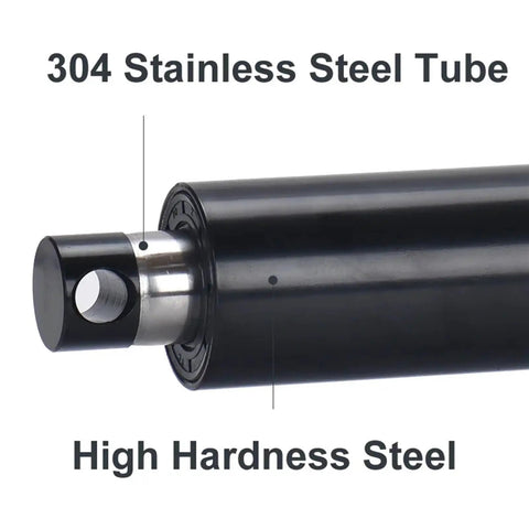 Electric Linear Actuator DC 12V 3000N 1500mm Stroke 22mm Diameter Heavy Duty Push Rod Waterproof Stainless Steel Body close-up of 304 stainless tube.