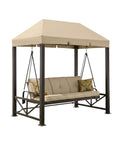 Beefed Up RipLock 350 Replacement Canopy Top For Sullivan Point Swing BH15-092-099-01 Beige on outdoor swing structure
