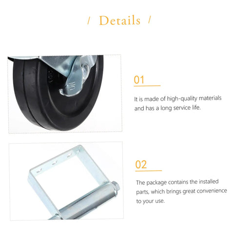 Smooth Rolling Heavy Duty Spring Loaded Gate Wheel With Automatic Telescopic Adjustment Cold Rolled Steel Replacement Caster close-up of metal and rubber components.