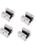5 Pieces Linear Bearing Slides Set SBR12UU SBR16UU SBR20UU 12 16 20 mm Length Aluminum Alloy Housing for CNC Parts and 3D Printer Upgrades Low Friction High Load Capacity Precise Motion Long Life, four metal bearing blocks