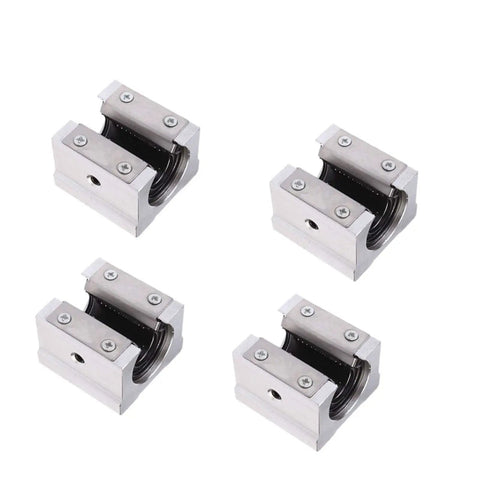 2 Pack Linear Motion Bearing Slides For CNC And 3D Printer Parts Length 10 To 25 Mm SCS10UU To SCS25UU Pro Grade Precision Rails For Smooth Motion And Durable Performance SBR10UU Compatible, four metal bearing blocks