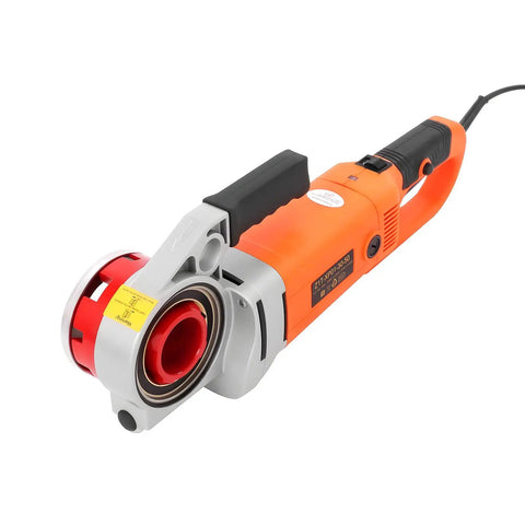 Heavy Duty Electric Ratchet Pipe Threader Machine With 6 Dies Carrying Case Powerful 2300W Copper Motor, close-up view.