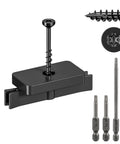 No Sweat 500 Pack Polymer Hidden Deck Fasteners For Composite Backyard Patio Builds Features Uv Resistant Abs Spacers and screws with install bits.
