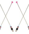 Top Shelf Heavy Duty Washing Machine Suspension Rods Shock Absorbers Replacement Kit Compatible With Front Load Washers Stainless Steel Springs four pack displayed with pink tops and coils.