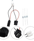 Vcm Disable Muffler Kit Fits Honda Accord Odyssey 3.5L V6 Exhaust Tailpiece showing wiring connectors and resistors for installation.