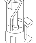 Genuine Nissan Fuel Pump Replacement 17040-1PA0A detailed diagram of OEM part for installation and component reference.