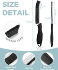 Amazon SXhyf crevice cleaning brush with narrow grout-bristle head and black non-slip handle