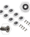Heavy Duty Replacement Shower Door Rollers For 19mm 23mm And 25mm Glass Sliding Doors Slick Rolling Nylon Wheels and screws