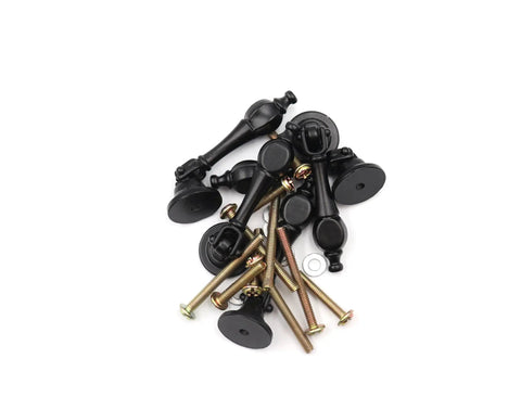 Badass Vintage Black Tear Drop Cabinet Knobs 5 Pack Super Darn Solid Premium Zinc Alloy Antique Furniture Pulls For Dresser Cupboard Home Project Enhancements with screws.