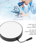 Pro-Grade Microscope LED Ring Light With 0-100% Dimming And Adapter For High CRI Natural Illumination In Lab And Classroom use