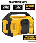 20V Max Bluetooth Jobsite Speaker With 100 Ft Range Durable Build Dual Speakers For Rich Stereo Sound Built In Phone Holder