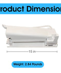 DA97-15217D Ice Maker Assembly Replacement for Refrigerator, Easy Install, side view dimensions 15x6 inches, weight 2.84 pounds
