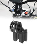Raised Four Inch Direct Mount Riser Stem For Surron Light Bee X160 X260 Talaria Sting Talaria XXX Electric Dirt Bikes 31.8mm Bar Clamp CNC Aluminum Handle Bar Riser For Your Ride with 4-inch rise and black finish.