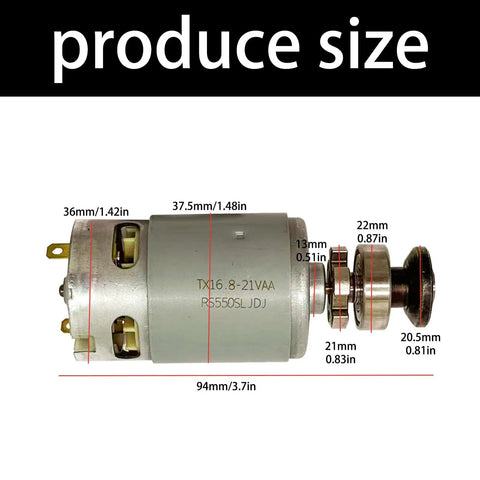 Kick Some Dust With This Built Tough Brushless Angle Grinder Motor 16 8 To 21 Volt dimensions showing size specifications.