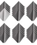 Nine gray microfiber glasses cleaning cloths (9-pack) for lenses and screens