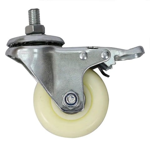 Heavy Duty Steel Swivel Caster for Car Wheel Dollies Set Of 4, 3 Inch Wheel with Locking Brakes, durable design.