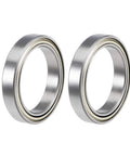 6703ZZ Deep Groove Ball Bearings 17mm Bore 23mm OD 4mm Width Double Shielded Chrome Steel 2 Pack showing two precision bearings.