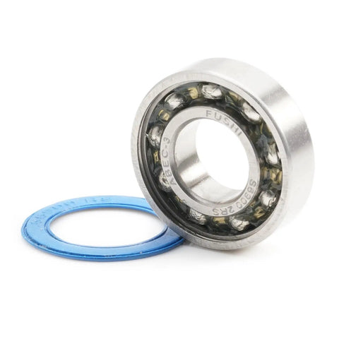 Four Pack 440C Stainless Steel Ball Bearings 10x22x6mm ABEC 3 Rubber Sealed Heavy Duty Rotating Rings For Bike Hubs And Motors Rustproof Rock Solid Everyday Grind with blue rubber seal visible.