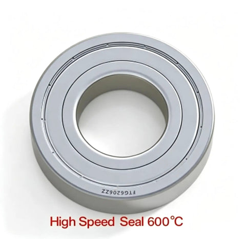 Top Shelf High Heat Resistant 6900 Series Miniature Ball Bearings Double Sealed Chromium Steel For Electric Motors And 3D Printers Rock Solid Silky Smooth Motion, gray metal seen from above.