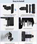 Installation steps for Adjustable Angle Doorbell Mount For Video Doorbells With 45 To 135 Degree Side Tilt, Anti Theft Design.