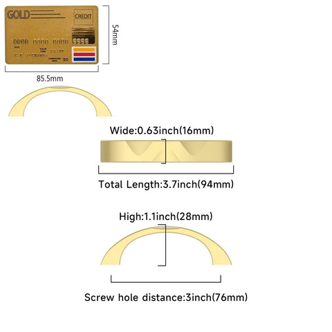 Dimensions of 10 Pack Brushed Gold Cabinet Pulls Featuring A 3 Inch Center Hole Ideal For Kitchen Drawers And Bathroom Vanities.