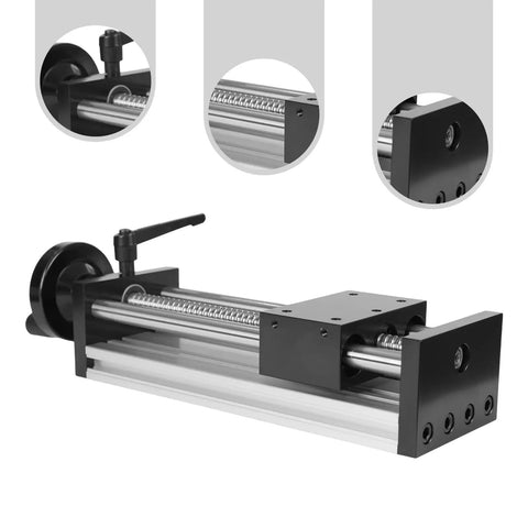 Heavy Duty Dual Axis Manual Linear Slider Stage Built Like A Tank With Rugged Aviation Grade Aluminum Chassis, 150mm with smooth glide mechanism.
