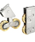 4 Pack Heavy Duty Screen Door Rollers Replacement For Sliding Glass Doors And Windows Stainless Steel Double Roller Track Pulleys with precision bearings.