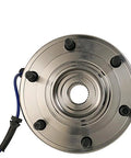 Heavy Duty Front Wheel Bearing Hub Assembly for Nissan Titan 2017 2018 2019 top view showing durable metal construction.