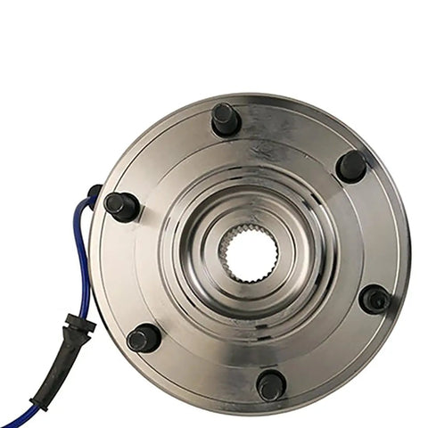 Heavy Duty Front Wheel Bearing Hub Assembly for Nissan Titan 2017 2018 2019 top view showing durable metal construction.