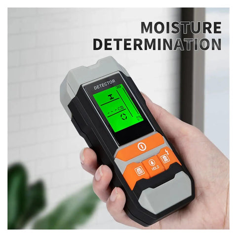 Rock Solid Digital Stud Scanner Pins Wood Metal Wire And Moisture Dead On Works Like A Champ With Glowing Display in hand.