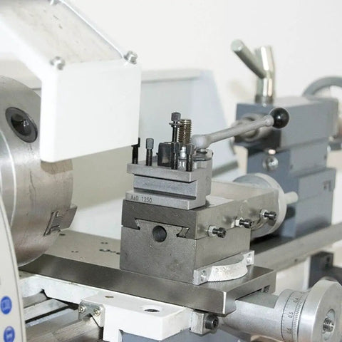 Quick Change Tool Post Holder For Mini Lathe With Multifix Style Pro Grade, Ultra Precise 0.01mm Repeatability installed on lathe