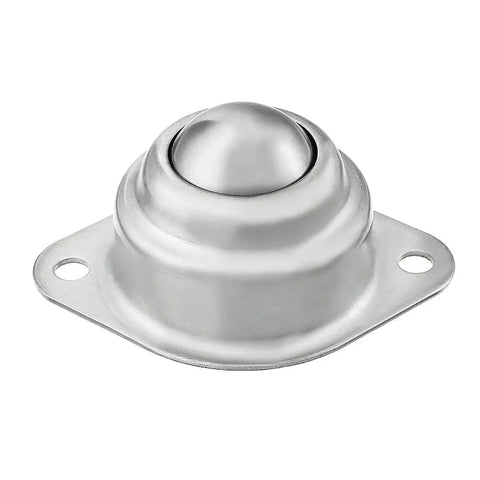 Straight Up Heavy Duty 1 1 4 Inch Ball Transfer Unit With Carbon Steel Housing And Slick Rolling Bearings For Industrial Conveyor Applications 4 Piece Set Omnidirectional Flange Mount Roller Assembly close-up view of ball transfer unit