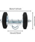 Heavy Duty Sliding Gate Rollers Kit Built Tough To Handle 600 Lb Capacity With Galvanized Steel Wheels, 30cm width and rubber tires.