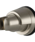 Brushed Nickel Vacuum Suction Shower Head Holder With Adjustable Height And No Drill Install, close-up side view
