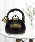 Stovetop Tea Kettle Made From Food Grade Stainless Steel 3.1 Quart Whistling Water Kettle For Home And Kitchen on table